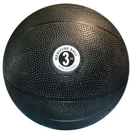 Медбол/ Мяч для атлетических упражнений/медицинбол надувной SPRINTER, 3 кг. Наполнитель: ПВХ. Цвет: черный