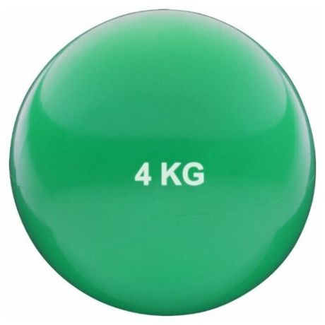 HKTB9011-4 Медбол 4кг., d-17см. (зеленый) (ПВХ/песок)