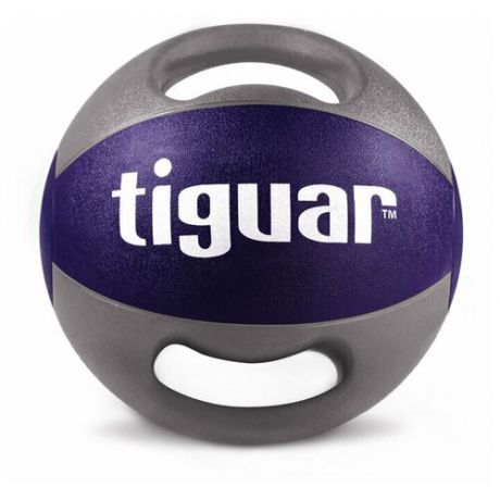 Медбол Tiguar, 10 кг, серый , фиолетовый