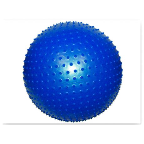 Мяч для фитнеса/ мяч гимнастический/ фитбол GO DO с массажными шипами. Максимальный вес: 130 кг. Диаметр: 60 см, Цвет: синий