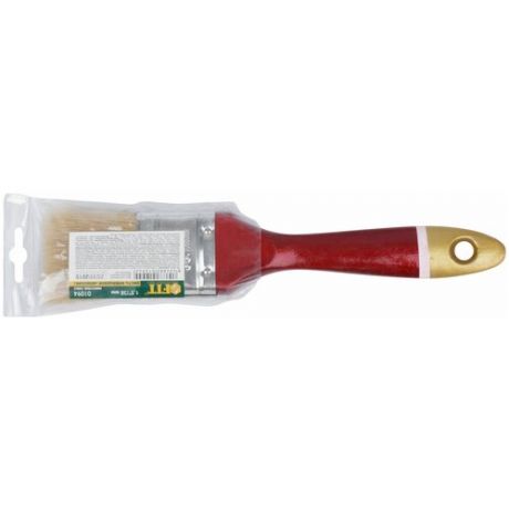 Кисть флейцевая "Классик", натуральная светлая щетина, деревянная ручка 1,5" (38 мм)
