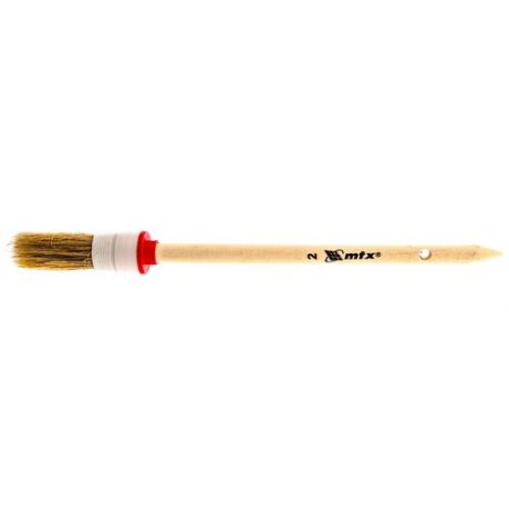 MTX Кисть круглая № 2 (20 мм), натуральная щетина, деревянная ручка MTX