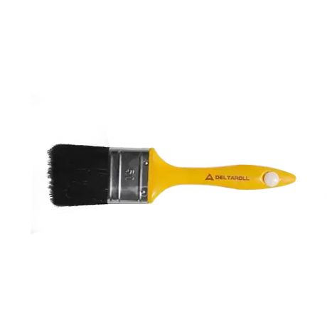 Кисть Deltaroll с желтой ручкой, черная щетина, 70x16 мм, 12970