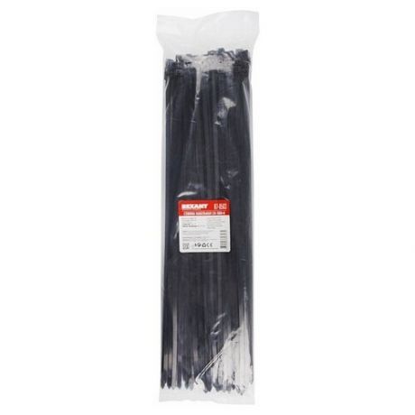 Хомут Rexant 07-0503 стяжка кабельная нейлоновая 500 x7,6 мм, черная, упаковка 100 шт.