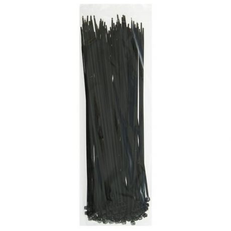 Хомут-стяжки пластиковые, 3.6х300 мм, чёрные, упаковка 100 шт.