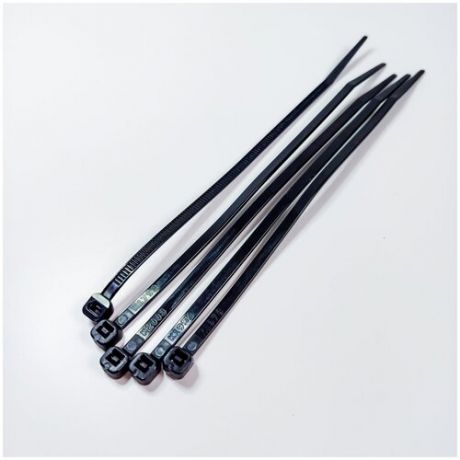 Стяжка кабельная (хомут) размер 430 х 4,8 мм. Материал полиамид, устойчив к УФ-излучению не содержит галогены. Цвет черный. Упаковка 100 штук.