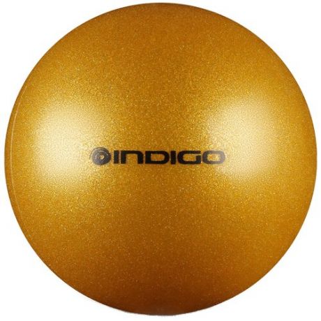 Мяч для художественной гимнастики Indigo IN118, 19 см, серебристый с блестками