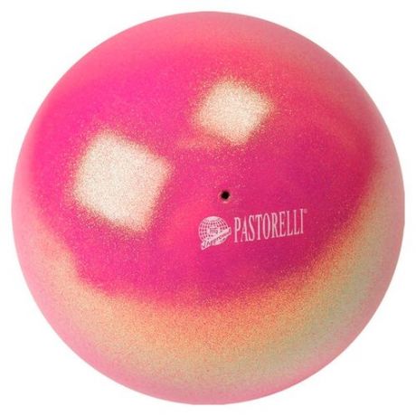 Мяч для художественной гимнастики PASTORELLI New Generation GLITTER HIGH VISION, 18 см, raspberry