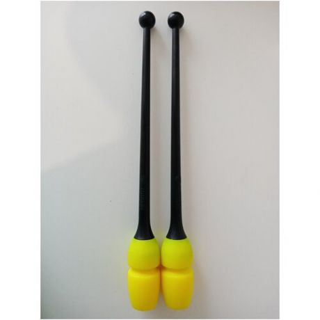 Булавы для гимнастики PASTORELLI 45,2 см, черно-желтые