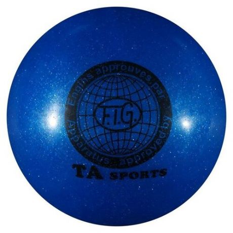 Мяч для гимнастики блеск, 16,5 см, 280 г, цвет синий