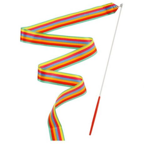 Палочка с лентой для художественной гимнастики Grace Dance 3867789, 6 м, разноцветный