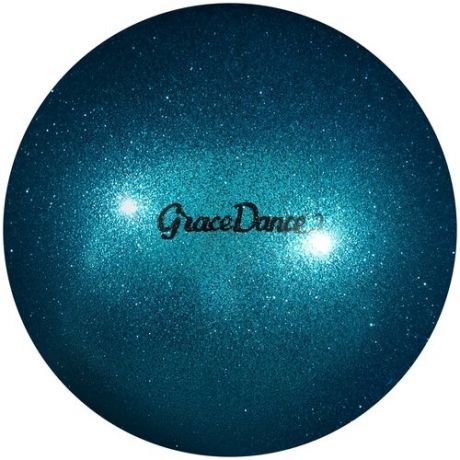 Мяч для художественной гимнастики, блеск, 18,5 см, 400 г, цвет голубой Grace Dance .