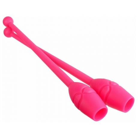 Булавы для худ. гимнастики вставляющиеся(пластик, каучук) 36см, цвет Розовый 3464730