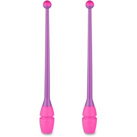 Булавы для художественной гимнастики вставляющиеся INDIGO (пластик, каучук) IN019 Фиолетово- розовый 45 см