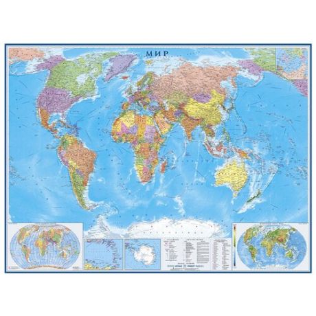 Атлас Принт Карта Мир политическая (4631147224743), 118 × 158 см
