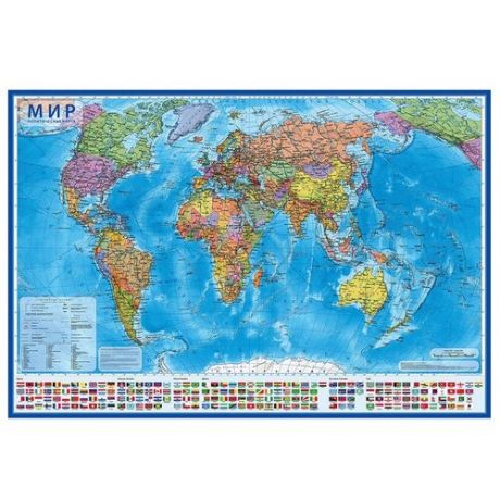 Globen Интерактивная политическая карта мира 1:32 (КН040), 101 × 70 см