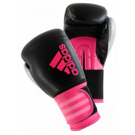 Боксерские перчатки adidas Hybrid 100 Dynamic Fit черный/розовый 12 oz