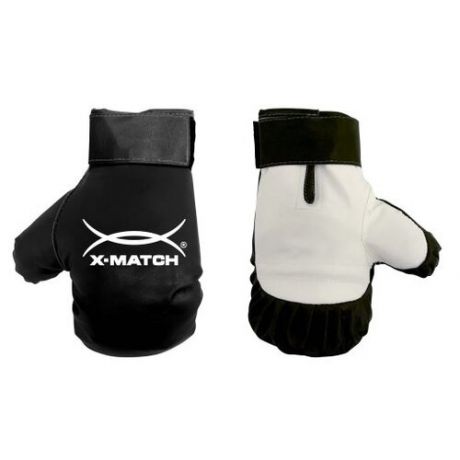 Боксерские перчатки X-Match 87730/87729 черный/белый