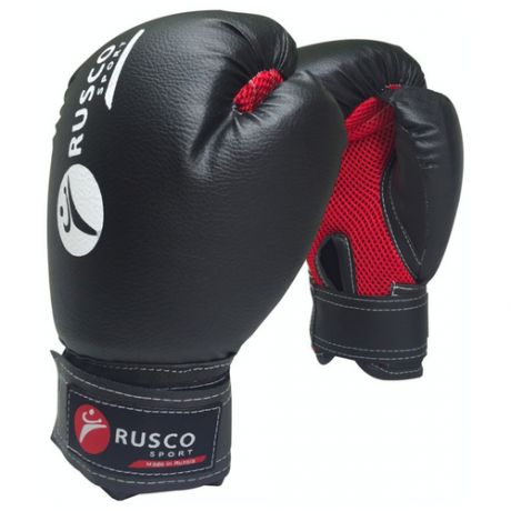 Перчатки боксерские, Rusco 4oz, к/з, черный