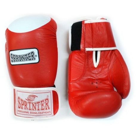 Перчатки бокс / боксерские перчатки/ тренировочные перчатки SPRINTER PUNCH-STAR. Размер-вес: 8 oz. Материал: натуральная кожа. Цвет: красный