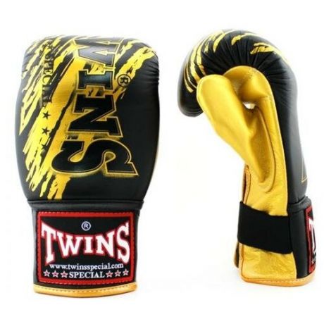 Боксерские перчатки снарядные Twins Ftbgl1f-tw2 Fancy Training Bag Gloves черно-золотые