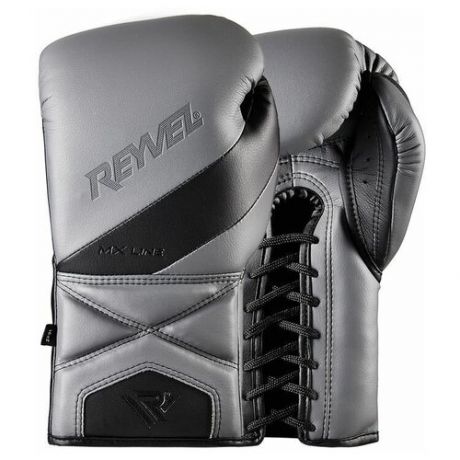 Боксерские перчатки REYVEL MX Line MF (16OZ, Серый, шнуровка)