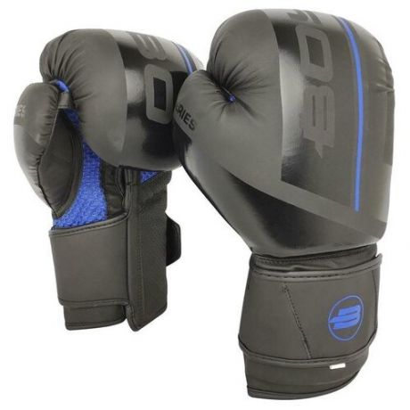 Перчатки боксёрские BoyBo B-Series BBG400, флекс, цвет чёрный/синий, 8 OZ