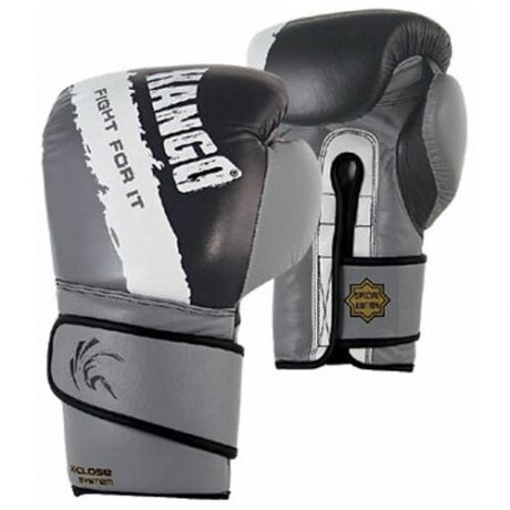 Перчатки боксерские Kango BAK-022 Black/Grey/White Буйволиная кожа 16 унций