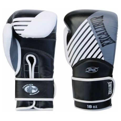 Перчатки боксерские Excalibur 8065/02 Black/White/Grey PU 12 унций