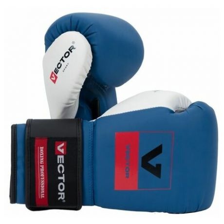 Боксерские универсальные тренировочные перчатки Vector Boxing Flex, Blue/White 14 oz