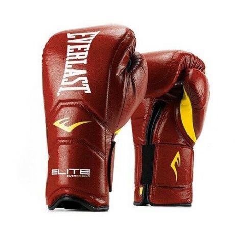 Боксерские перчатки Everlast тренировочные на липучке Elite Pro красные