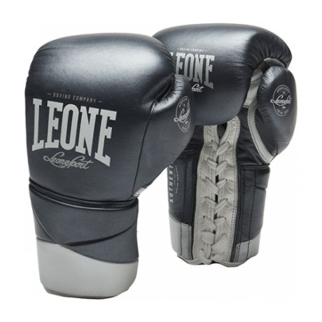 Боксерские перчатки Leone 1947 Authentiс GN106L Dark Grey (18 унций)