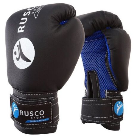 Перчатки боксерские Rusco, 6oz, к/з, черный
