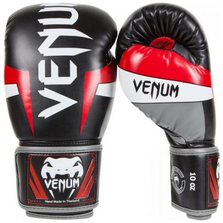 Venum боксерские тренировочные перчатки Elite Boxing черно- красные