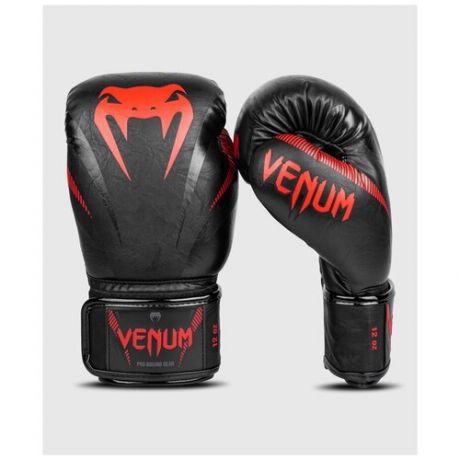 Venum боксерские тренировочные перчатки Impact черно- красные