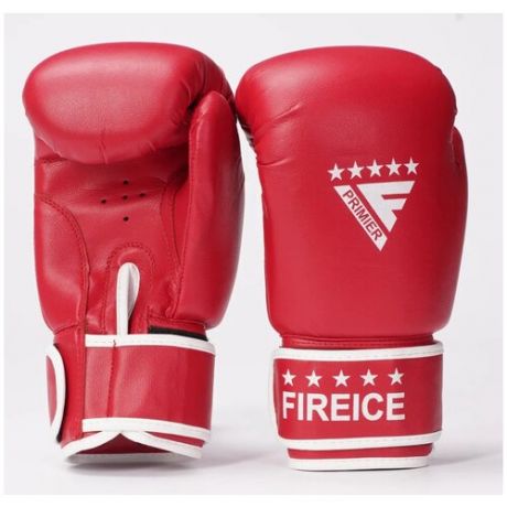 Перчатки боксерские FIREICE (2), PVC (12 oz, Красный)