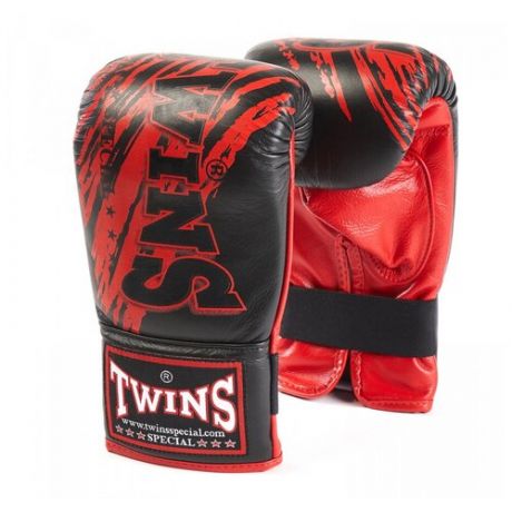 Боксерские перчатки снарядные Twins Ftbgl1f-tw2 Fancy Training Bag Gloves черно-красные