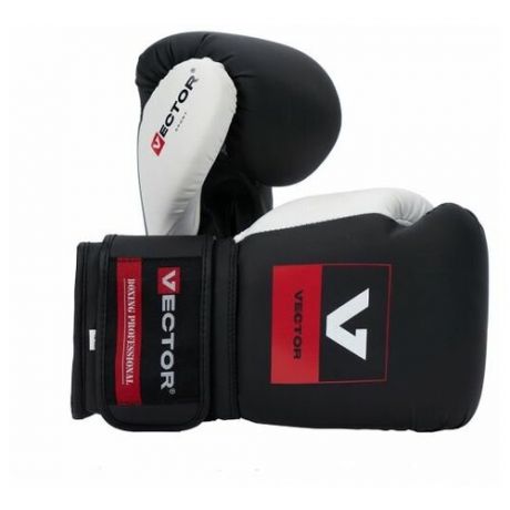 Боксерские универсальные тренировочные перчатки Vector Boxing Flex, Black/White 12 oz