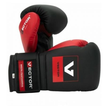Боксерские универсальные тренировочные перчатки Vector Boxing Flex, Black/Red 10 oz
