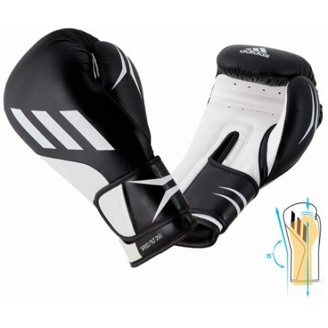 Перчатки боксерские Speed Tilt 250 черно-белые (вес 10 унций)