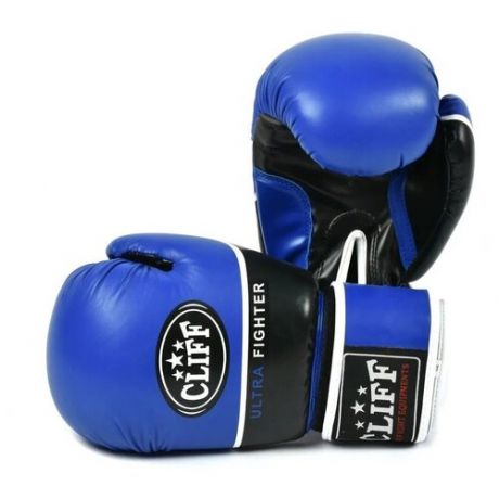 Перчатки боксерские CLIFF ULTRA FIGHTER FLEX, сине-чёрные, 8 (oz)
