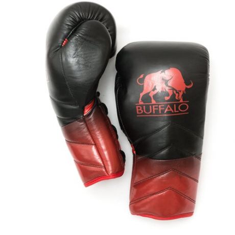 Перчатки боксерские Buffalo кожаные на шнуровке Black/Red