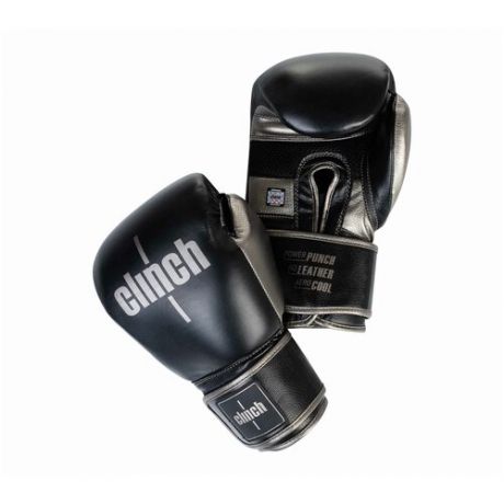 Боксерские перчатки Clinch Punch 2.0 Черно-Бронзовые (10 унций)