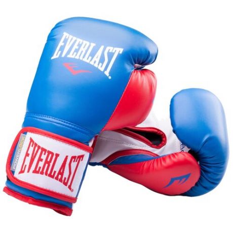 Боксерские перчатки Everlast Powerlock черный/белый/зеленый 14 oz