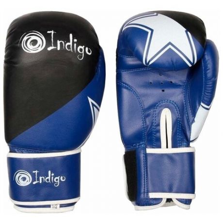 Боксерские перчатки Indigo PS-505 синий/черный 6 oz