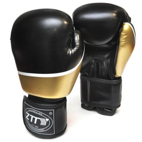 Перчатки боксёрские 12 oz PRO-GB--12# Цвет чёрный с золотыми вставками