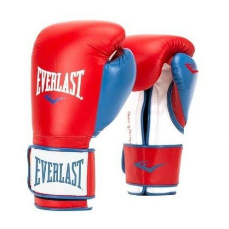 Боксерские перчатки Everlast тренировочные Powerlock Pu красно-синие