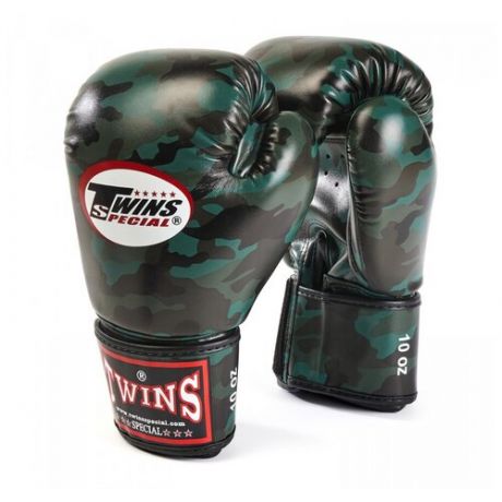 Боксерские перчатки Twins Fbgvs3-ml fancy boxing gloves темно-зеленые