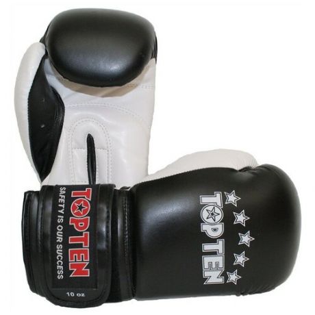 Top Ten боксерские тренировочные перчатки черно- белые NB II