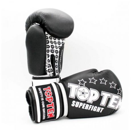 Top Ten боксерские тренировочные перчатки черные Superfight